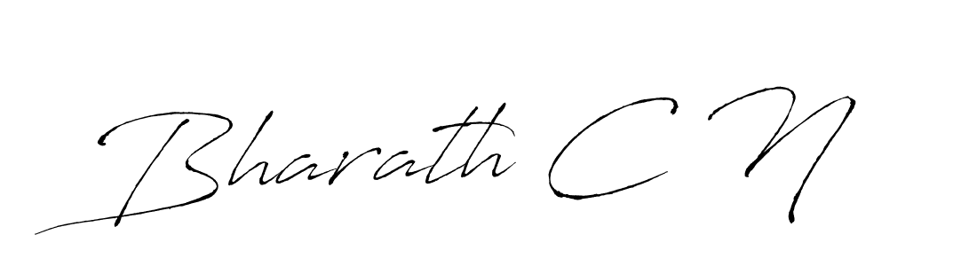 Make a beautiful signature design for name Bharath C N. With this signature (Antro_Vectra) style, you can create a handwritten signature for free. Bharath C N signature style 6 images and pictures png