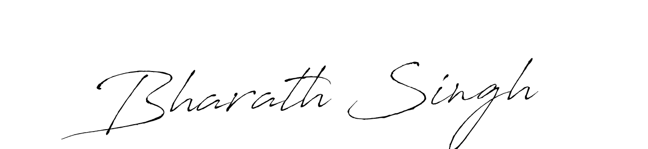 Make a beautiful signature design for name Bharath Singh. With this signature (Antro_Vectra) style, you can create a handwritten signature for free. Bharath Singh signature style 6 images and pictures png