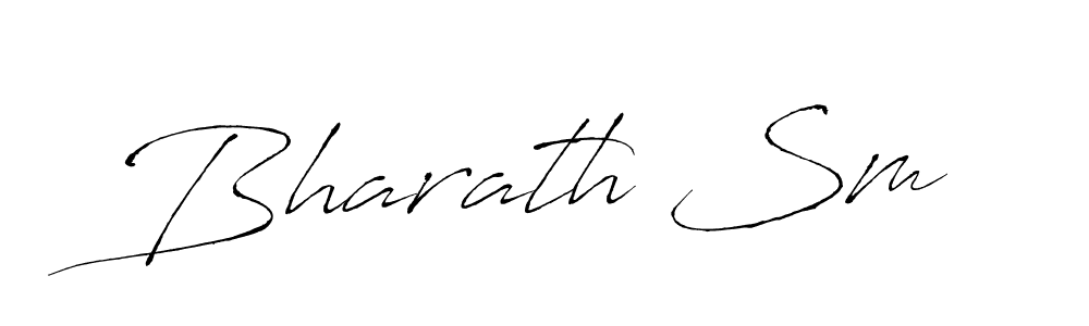 Make a beautiful signature design for name Bharath Sm. With this signature (Antro_Vectra) style, you can create a handwritten signature for free. Bharath Sm signature style 6 images and pictures png