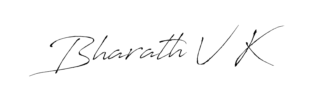 Antro_Vectra is a professional signature style that is perfect for those who want to add a touch of class to their signature. It is also a great choice for those who want to make their signature more unique. Get Bharath V K name to fancy signature for free. Bharath V K signature style 6 images and pictures png