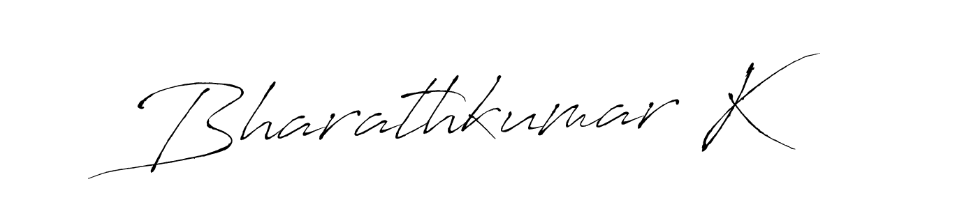 Make a beautiful signature design for name Bharathkumar K. With this signature (Antro_Vectra) style, you can create a handwritten signature for free. Bharathkumar K signature style 6 images and pictures png