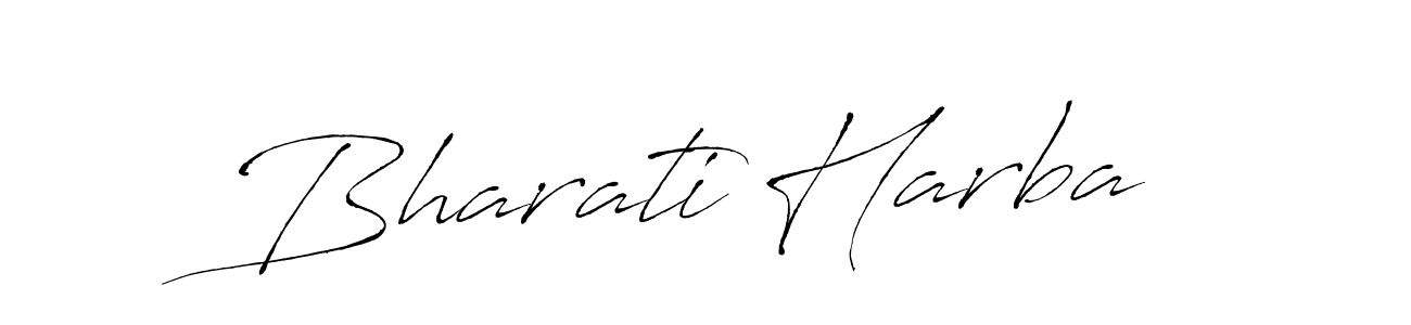 Create a beautiful signature design for name Bharati Harba. With this signature (Antro_Vectra) fonts, you can make a handwritten signature for free. Bharati Harba signature style 6 images and pictures png