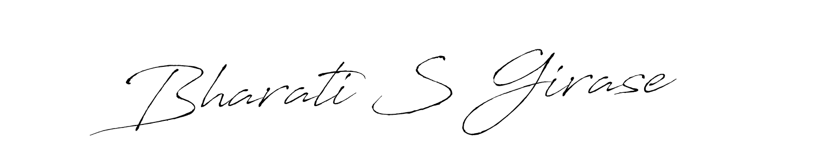 The best way (Antro_Vectra) to make a short signature is to pick only two or three words in your name. The name Bharati S Girase include a total of six letters. For converting this name. Bharati S Girase signature style 6 images and pictures png