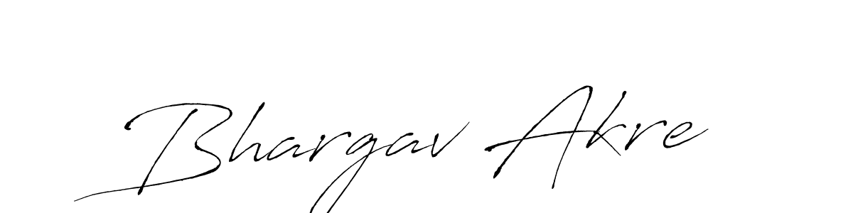 Make a beautiful signature design for name Bhargav Akre. With this signature (Antro_Vectra) style, you can create a handwritten signature for free. Bhargav Akre signature style 6 images and pictures png