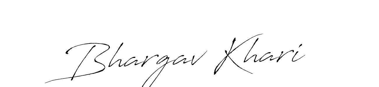 Design your own signature with our free online signature maker. With this signature software, you can create a handwritten (Antro_Vectra) signature for name Bhargav Khari. Bhargav Khari signature style 6 images and pictures png