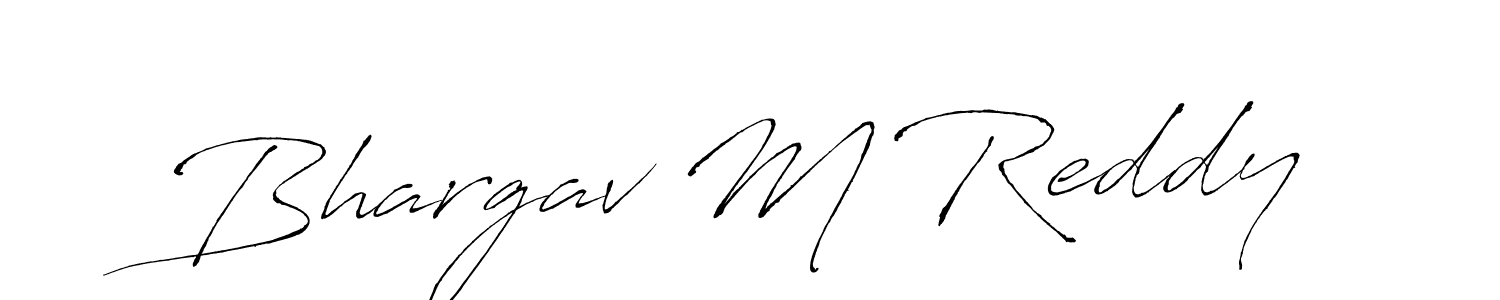 Design your own signature with our free online signature maker. With this signature software, you can create a handwritten (Antro_Vectra) signature for name Bhargav M Reddy. Bhargav M Reddy signature style 6 images and pictures png