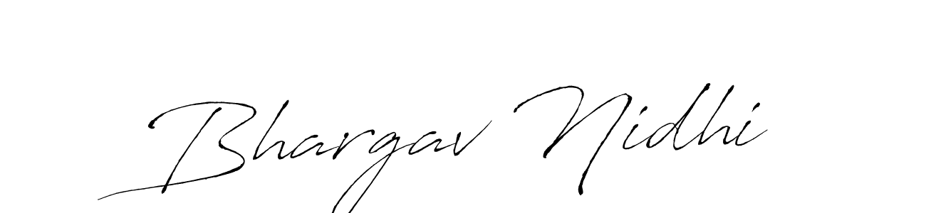 Create a beautiful signature design for name Bhargav Nidhi. With this signature (Antro_Vectra) fonts, you can make a handwritten signature for free. Bhargav Nidhi signature style 6 images and pictures png