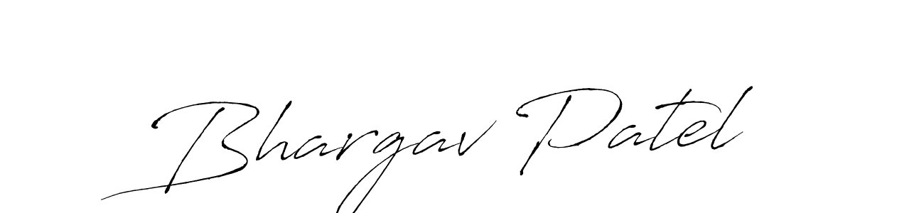 How to make Bhargav Patel name signature. Use Antro_Vectra style for creating short signs online. This is the latest handwritten sign. Bhargav Patel signature style 6 images and pictures png