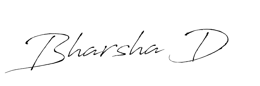 Bharsha D stylish signature style. Best Handwritten Sign (Antro_Vectra) for my name. Handwritten Signature Collection Ideas for my name Bharsha D. Bharsha D signature style 6 images and pictures png