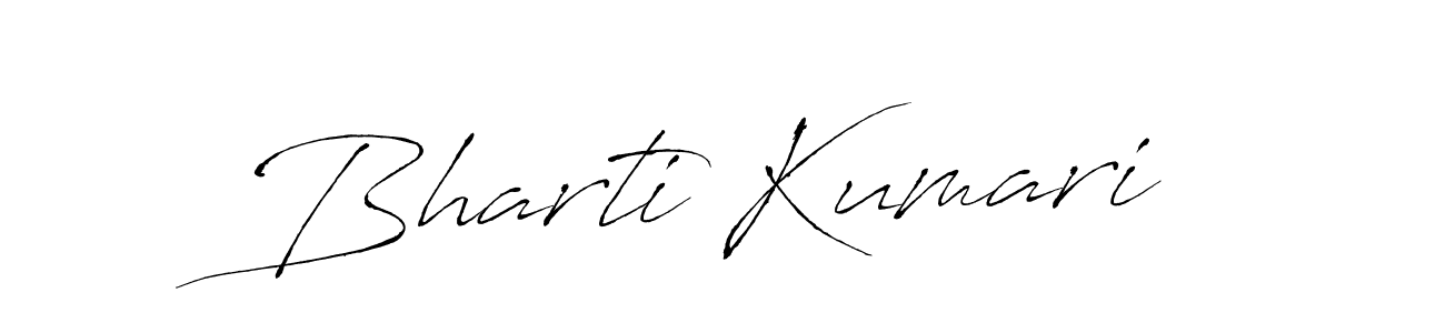 Create a beautiful signature design for name Bharti Kumari. With this signature (Antro_Vectra) fonts, you can make a handwritten signature for free. Bharti Kumari signature style 6 images and pictures png