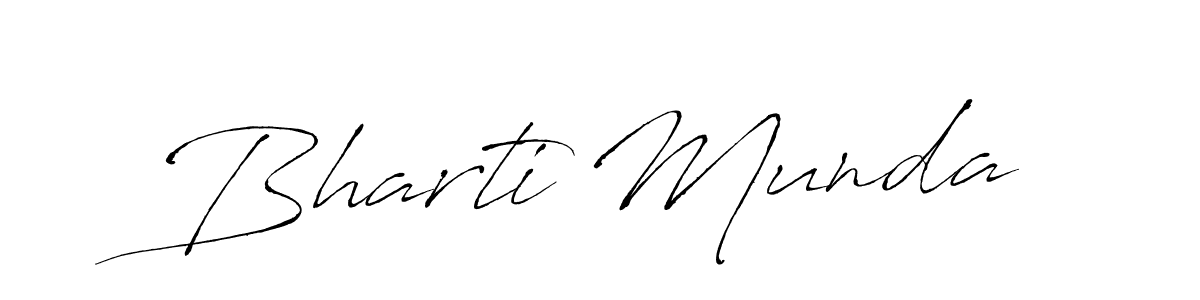 How to make Bharti Munda signature? Antro_Vectra is a professional autograph style. Create handwritten signature for Bharti Munda name. Bharti Munda signature style 6 images and pictures png