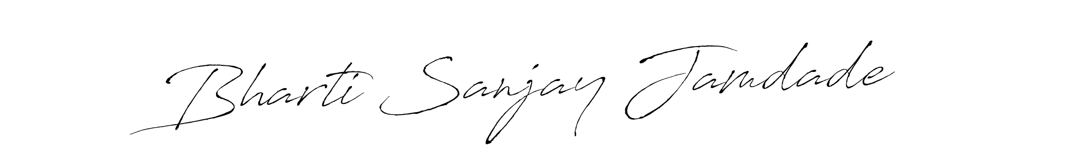 Antro_Vectra is a professional signature style that is perfect for those who want to add a touch of class to their signature. It is also a great choice for those who want to make their signature more unique. Get Bharti Sanjay Jamdade name to fancy signature for free. Bharti Sanjay Jamdade signature style 6 images and pictures png