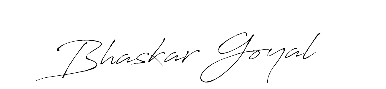 Design your own signature with our free online signature maker. With this signature software, you can create a handwritten (Antro_Vectra) signature for name Bhaskar Goyal. Bhaskar Goyal signature style 6 images and pictures png