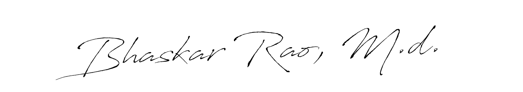 How to make Bhaskar Rao, M.d. name signature. Use Antro_Vectra style for creating short signs online. This is the latest handwritten sign. Bhaskar Rao, M.d. signature style 6 images and pictures png