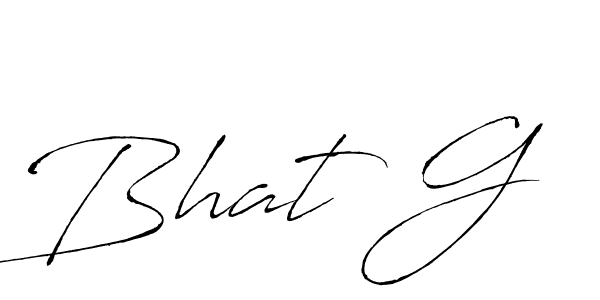 Design your own signature with our free online signature maker. With this signature software, you can create a handwritten (Antro_Vectra) signature for name Bhat G. Bhat G signature style 6 images and pictures png