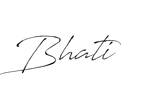 Create a beautiful signature design for name Bhati. With this signature (Antro_Vectra) fonts, you can make a handwritten signature for free. Bhati signature style 6 images and pictures png