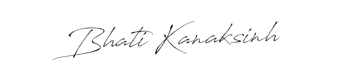 Make a beautiful signature design for name Bhati Kanaksinh. With this signature (Antro_Vectra) style, you can create a handwritten signature for free. Bhati Kanaksinh signature style 6 images and pictures png