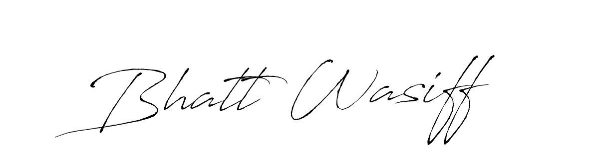 Design your own signature with our free online signature maker. With this signature software, you can create a handwritten (Antro_Vectra) signature for name Bhatt Wasiff. Bhatt Wasiff signature style 6 images and pictures png