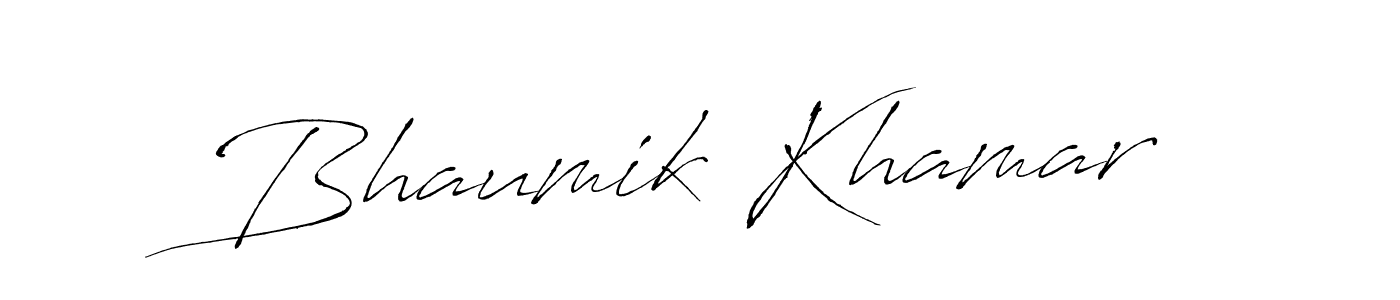 Design your own signature with our free online signature maker. With this signature software, you can create a handwritten (Antro_Vectra) signature for name Bhaumik Khamar. Bhaumik Khamar signature style 6 images and pictures png