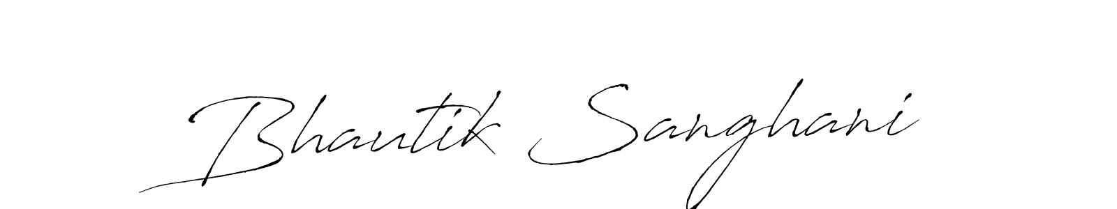 Make a beautiful signature design for name Bhautik Sanghani. With this signature (Antro_Vectra) style, you can create a handwritten signature for free. Bhautik Sanghani signature style 6 images and pictures png