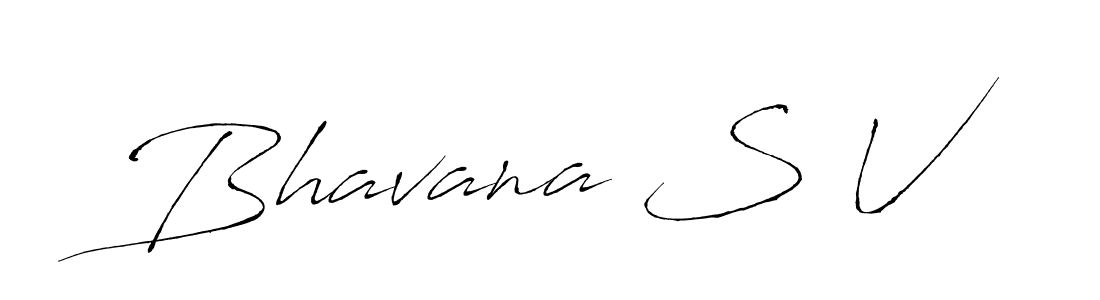 How to make Bhavana S V name signature. Use Antro_Vectra style for creating short signs online. This is the latest handwritten sign. Bhavana S V signature style 6 images and pictures png