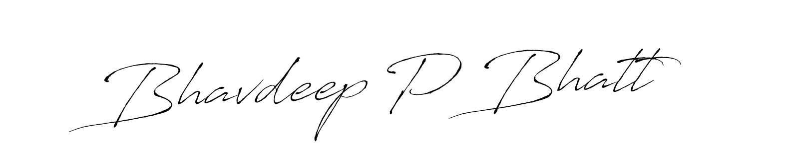 Bhavdeep P Bhatt stylish signature style. Best Handwritten Sign (Antro_Vectra) for my name. Handwritten Signature Collection Ideas for my name Bhavdeep P Bhatt. Bhavdeep P Bhatt signature style 6 images and pictures png