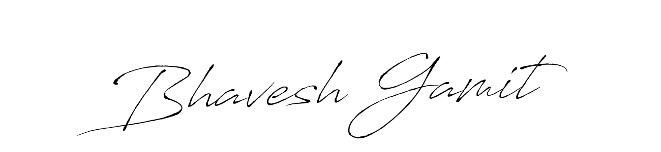 Bhavesh Gamit stylish signature style. Best Handwritten Sign (Antro_Vectra) for my name. Handwritten Signature Collection Ideas for my name Bhavesh Gamit. Bhavesh Gamit signature style 6 images and pictures png