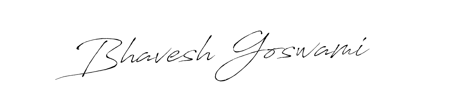 How to make Bhavesh Goswami name signature. Use Antro_Vectra style for creating short signs online. This is the latest handwritten sign. Bhavesh Goswami signature style 6 images and pictures png