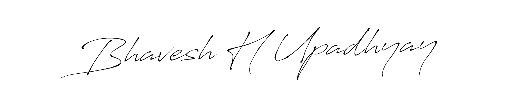 Bhavesh H Upadhyay stylish signature style. Best Handwritten Sign (Antro_Vectra) for my name. Handwritten Signature Collection Ideas for my name Bhavesh H Upadhyay. Bhavesh H Upadhyay signature style 6 images and pictures png