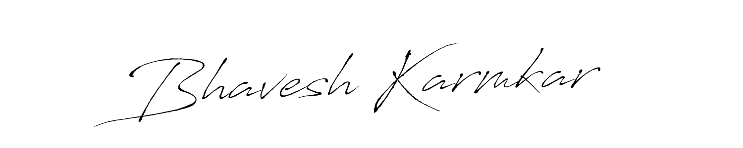 You should practise on your own different ways (Antro_Vectra) to write your name (Bhavesh Karmkar) in signature. don't let someone else do it for you. Bhavesh Karmkar signature style 6 images and pictures png