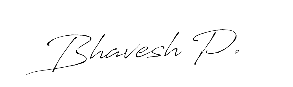 if you are searching for the best signature style for your name Bhavesh P.. so please give up your signature search. here we have designed multiple signature styles  using Antro_Vectra. Bhavesh P. signature style 6 images and pictures png