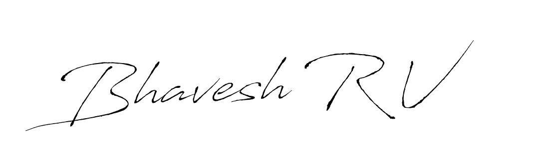 Create a beautiful signature design for name Bhavesh R V. With this signature (Antro_Vectra) fonts, you can make a handwritten signature for free. Bhavesh R V signature style 6 images and pictures png