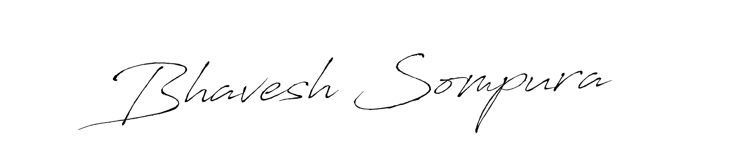 Make a beautiful signature design for name Bhavesh Sompura. With this signature (Antro_Vectra) style, you can create a handwritten signature for free. Bhavesh Sompura signature style 6 images and pictures png