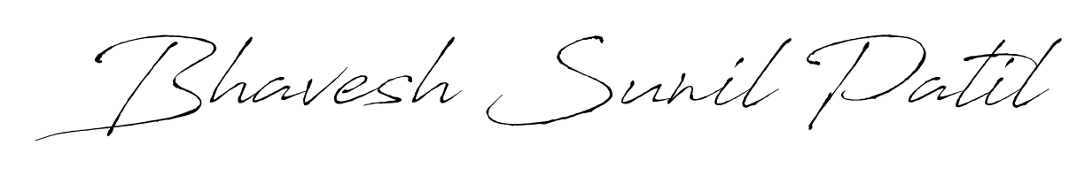 A modern signature idea for name Bhavesh Sunil Patil using Antro_Vectra font. Clean strokes and elegant curves make it stand out instantly. Bhavesh Sunil Patil signature style 6 images and pictures png