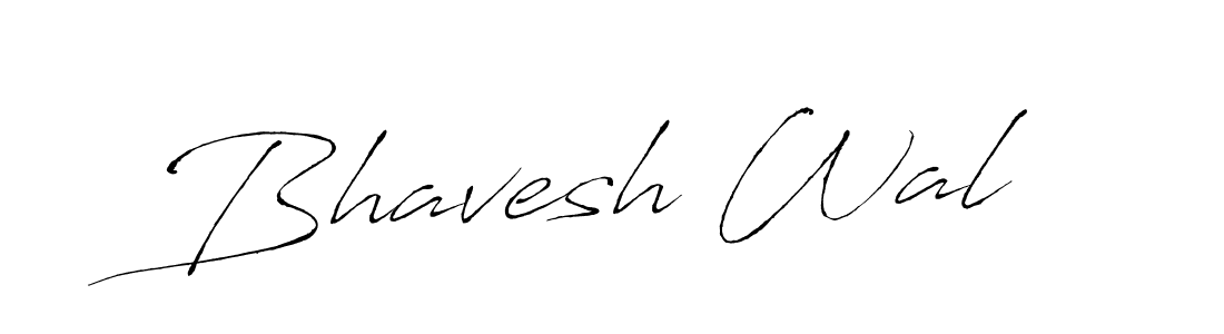 Bhavesh Wal stylish signature style. Best Handwritten Sign (Antro_Vectra) for my name. Handwritten Signature Collection Ideas for my name Bhavesh Wal. Bhavesh Wal signature style 6 images and pictures png