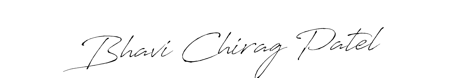 How to make Bhavi Chirag Patel name signature. Use Antro_Vectra style for creating short signs online. This is the latest handwritten sign. Bhavi Chirag Patel signature style 6 images and pictures png