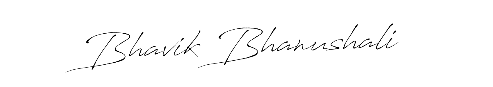 Design your own signature with our free online signature maker. With this signature software, you can create a handwritten (Antro_Vectra) signature for name Bhavik Bhanushali. Bhavik Bhanushali signature style 6 images and pictures png