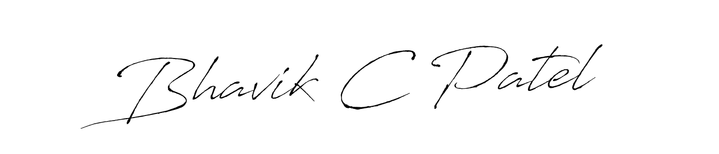 Make a beautiful signature design for name Bhavik C Patel. With this signature (Antro_Vectra) style, you can create a handwritten signature for free. Bhavik C Patel signature style 6 images and pictures png