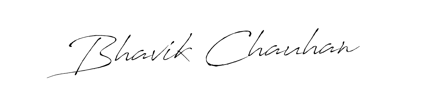 Design your own signature with our free online signature maker. With this signature software, you can create a handwritten (Antro_Vectra) signature for name Bhavik Chauhan. Bhavik Chauhan signature style 6 images and pictures png