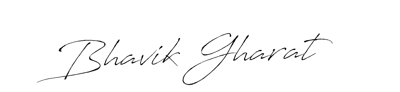 Make a beautiful signature design for name Bhavik Gharat. With this signature (Antro_Vectra) style, you can create a handwritten signature for free. Bhavik Gharat signature style 6 images and pictures png