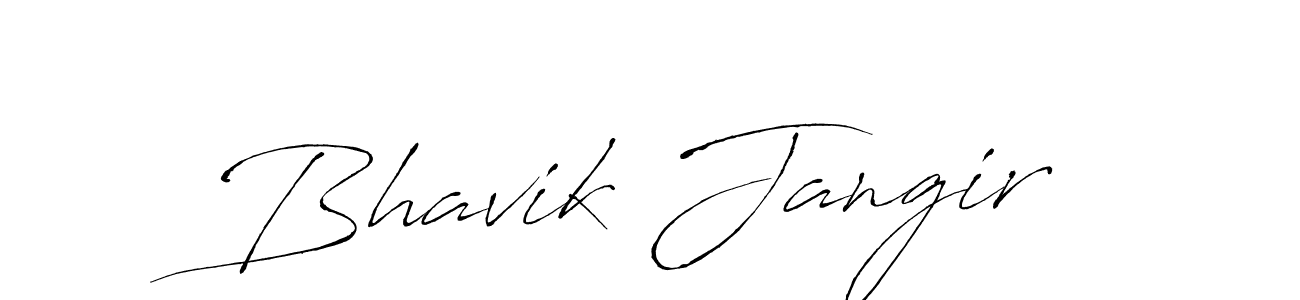 Design your own signature with our free online signature maker. With this signature software, you can create a handwritten (Antro_Vectra) signature for name Bhavik Jangir. Bhavik Jangir signature style 6 images and pictures png