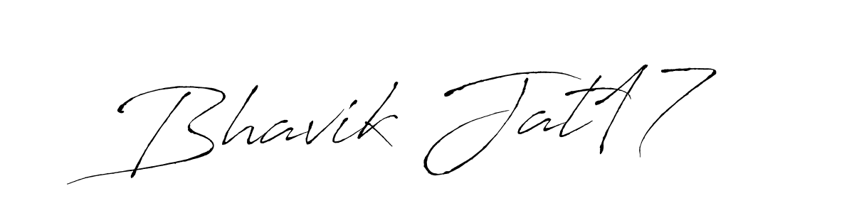 Make a beautiful signature design for name Bhavik Jat17. With this signature (Antro_Vectra) style, you can create a handwritten signature for free. Bhavik Jat17 signature style 6 images and pictures png