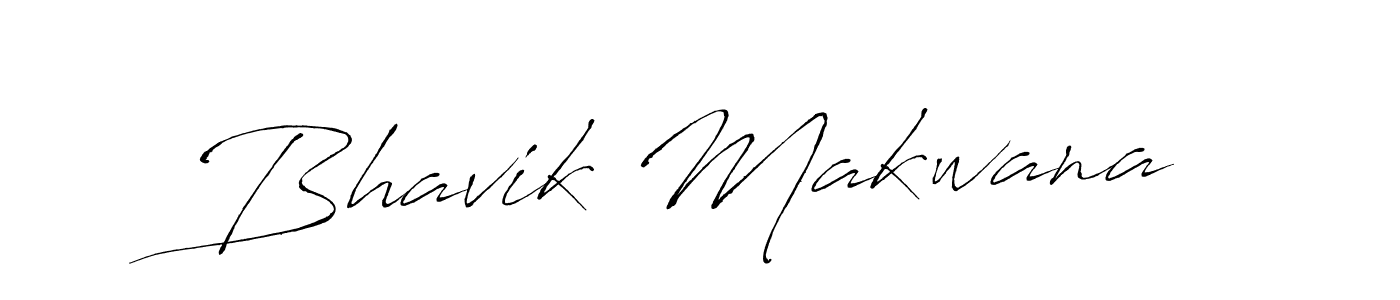 How to make Bhavik Makwana name signature. Use Antro_Vectra style for creating short signs online. This is the latest handwritten sign. Bhavik Makwana signature style 6 images and pictures png