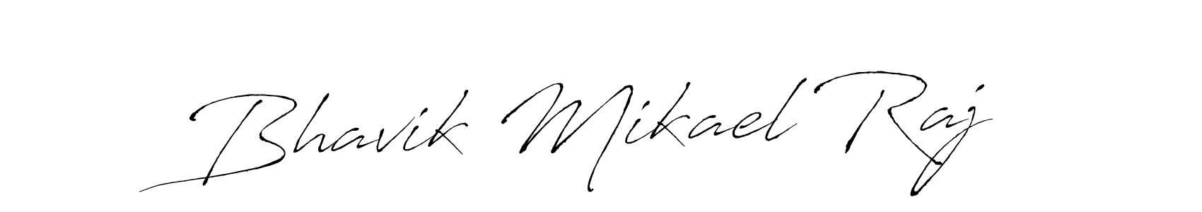 Bhavik Mikael Raj stylish signature style. Best Handwritten Sign (Antro_Vectra) for my name. Handwritten Signature Collection Ideas for my name Bhavik Mikael Raj. Bhavik Mikael Raj signature style 6 images and pictures png