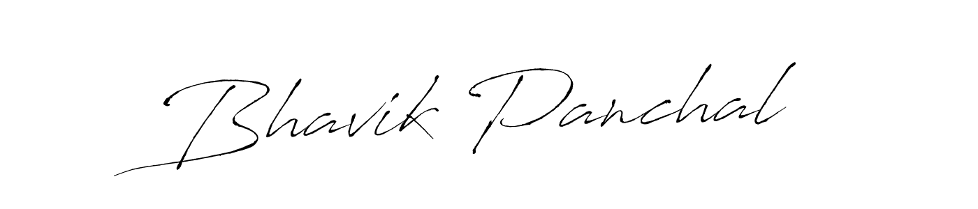 How to make Bhavik Panchal name signature. Use Antro_Vectra style for creating short signs online. This is the latest handwritten sign. Bhavik Panchal signature style 6 images and pictures png