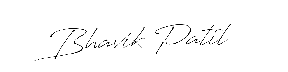 How to make Bhavik Patil name signature. Use Antro_Vectra style for creating short signs online. This is the latest handwritten sign. Bhavik Patil signature style 6 images and pictures png