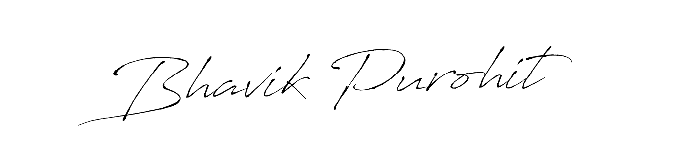 How to make Bhavik Purohit name signature. Use Antro_Vectra style for creating short signs online. This is the latest handwritten sign. Bhavik Purohit signature style 6 images and pictures png