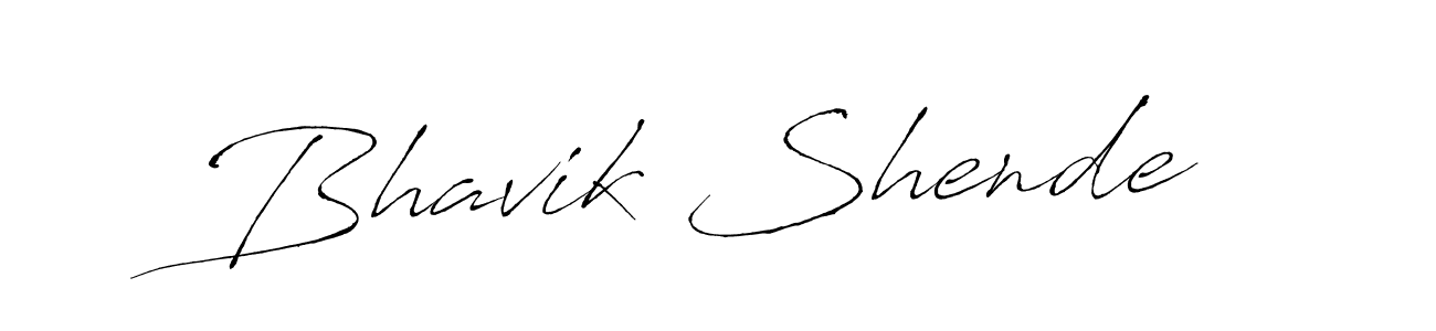 Create a beautiful signature design for name Bhavik Shende. With this signature (Antro_Vectra) fonts, you can make a handwritten signature for free. Bhavik Shende signature style 6 images and pictures png