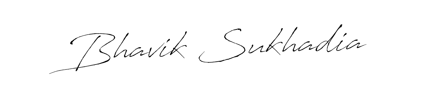 Create a beautiful signature design for name Bhavik Sukhadia. With this signature (Antro_Vectra) fonts, you can make a handwritten signature for free. Bhavik Sukhadia signature style 6 images and pictures png