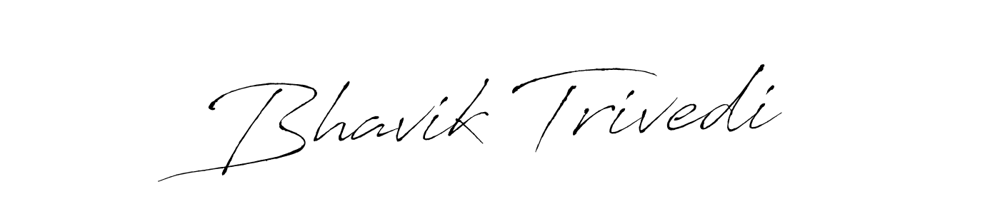 Bhavik Trivedi stylish signature style. Best Handwritten Sign (Antro_Vectra) for my name. Handwritten Signature Collection Ideas for my name Bhavik Trivedi. Bhavik Trivedi signature style 6 images and pictures png
